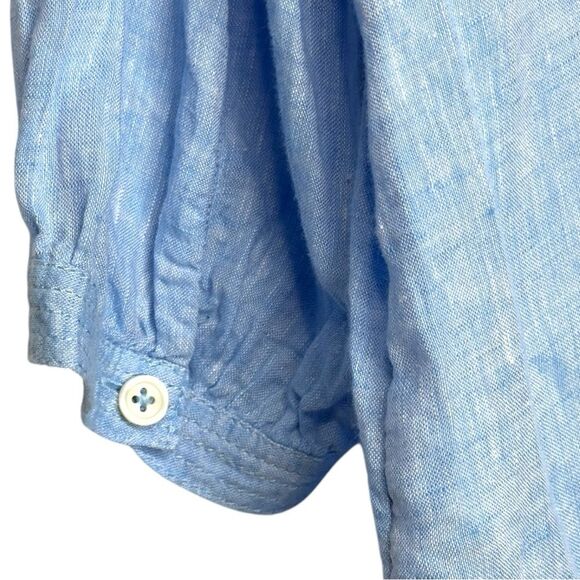 Talbots Linen Button Back Cross Dyed Blouse - Size XL - Picture 5 of 8